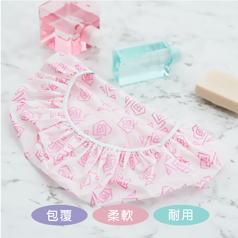 RT-B5283 舞水痕彩繪浴帽|防水包覆 × 柔軟舒適 × 可愛花朵設計