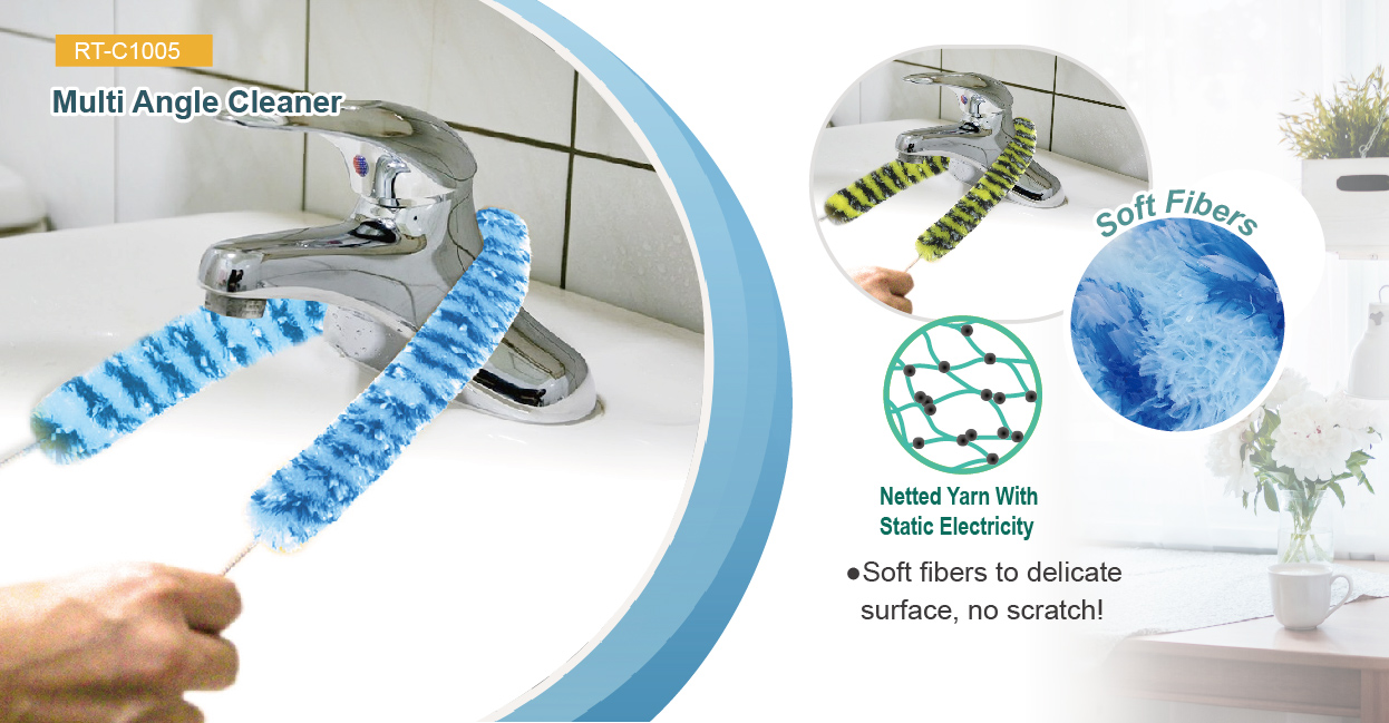 RT-C1005 Multi Angle Cleaner - Soft fibers to delicate surface, no scratch!