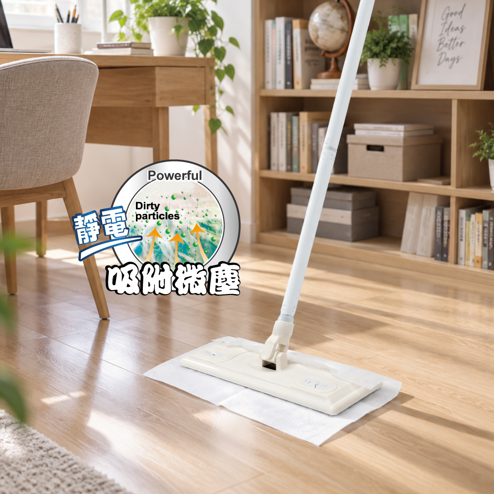 RT-C3446 舞水痕靜電除塵紙|雙面可用 × 靜電吸附 × 即用即丟
