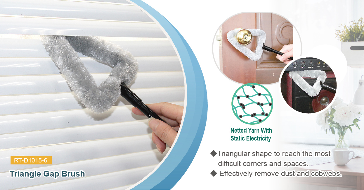 RT-D1015-6 Triangle Gap Cleaning Brush - Effectively Remove Dust